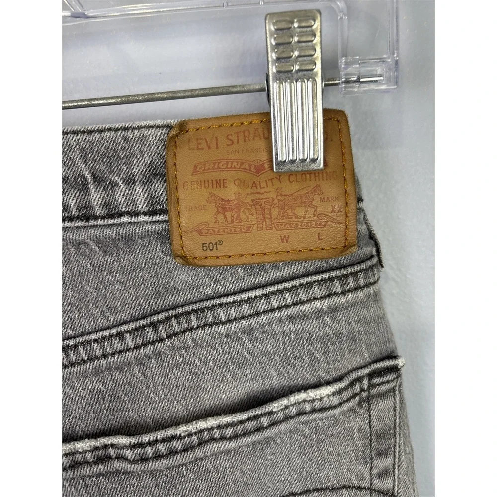 levi's‎ 501 premium jeans Black Fade Size 32x28 Leather Patch Y2K USA Rocker